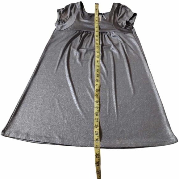 Fleurish Silver Sparkly Mini Dress Size S! 31" Long Gently Used Pre-Owned - Picture 10 of 16
